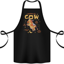 Anatomy of a Cow Funny Cotton Apron 100% Organic Black