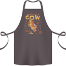 Anatomy of a Cow Funny Cotton Apron 100% Organic Dark Grey
