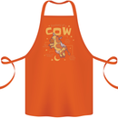 Anatomy of a Cow Funny Cotton Apron 100% Organic Orange