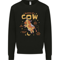 Anatomy of a Cow Funny Kids Sweatshirt Jumper Black