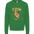 Anatomy of a Cow Funny Kids Sweatshirt Jumper Irish Green