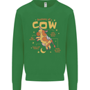 Anatomy of a Cow Funny Kids Sweatshirt Jumper Irish Green