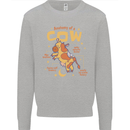 Anatomy of a Cow Funny Kids Sweatshirt Jumper Sports Grey