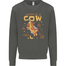 Anatomy of a Cow Funny Kids Sweatshirt Jumper Storm Grey
