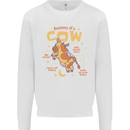 Anatomy of a Cow Funny Kids Sweatshirt Jumper White