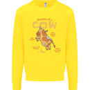 Anatomy of a Cow Funny Kids Sweatshirt Jumper Yellow