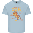 Anatomy of a Cow Funny Kids T-Shirt Childrens Light Blue