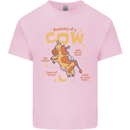 Anatomy of a Cow Funny Kids T-Shirt Childrens Light Pink