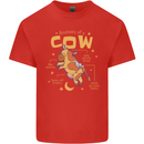 Anatomy of a Cow Funny Kids T-Shirt Childrens Red