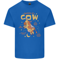 Anatomy of a Cow Funny Kids T-Shirt Childrens Royal Blue