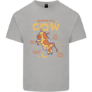 Anatomy of a Cow Funny Kids T-Shirt Childrens Sports Grey