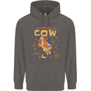 Anatomy of a Cow Funny Mens 80% Cotton Hoodie Charcoal