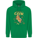 Anatomy of a Cow Funny Mens 80% Cotton Hoodie Irish Green