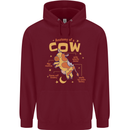 Anatomy of a Cow Funny Mens 80% Cotton Hoodie Maroon