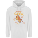 Anatomy of a Cow Funny Mens 80% Cotton Hoodie White