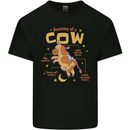 Anatomy of a Cow Funny Mens Cotton T-Shirt Tee Top Black