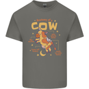 Anatomy of a Cow Funny Mens Cotton T-Shirt Tee Top Charcoal