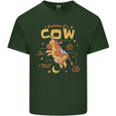 Anatomy of a Cow Funny Mens Cotton T-Shirt Tee Top Forest Green