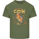 Anatomy of a Cow Funny Mens Cotton T-Shirt Tee Top Military Green