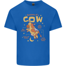 Anatomy of a Cow Funny Mens Cotton T-Shirt Tee Top Royal Blue