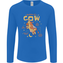 Anatomy of a Cow Funny Mens Long Sleeve T-Shirt Royal Blue