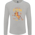 Anatomy of a Cow Funny Mens Long Sleeve T-Shirt Sports Grey