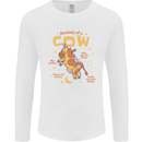 Anatomy of a Cow Funny Mens Long Sleeve T-Shirt White