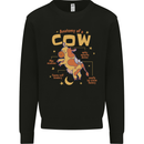 Anatomy of a Cow Funny Mens Sweatshirt Jumper Black