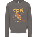 Anatomy of a Cow Funny Mens Sweatshirt Jumper Charcoal