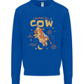 Anatomy of a Cow Funny Mens Sweatshirt Jumper Royal Blue