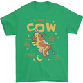 Anatomy of a Cow Funny Mens T-Shirt 100% Cotton Irish Green