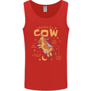Anatomy of a Cow Funny Mens Vest Tank Top Red