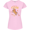 Anatomy of a Cow Funny Womens Petite Cut T-Shirt Light Pink