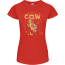 Anatomy of a Cow Funny Womens Petite Cut T-Shirt Red
