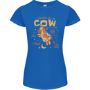 Anatomy of a Cow Funny Womens Petite Cut T-Shirt Royal Blue