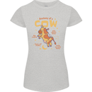 Anatomy of a Cow Funny Womens Petite Cut T-Shirt Sports Grey