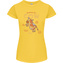 Anatomy of a Cow Funny Womens Petite Cut T-Shirt Yellow