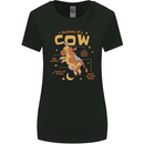 Anatomy of a Cow Funny Womens Wider Cut T-Shirt Black