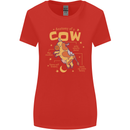Anatomy of a Cow Funny Womens Wider Cut T-Shirt Red