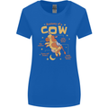 Anatomy of a Cow Funny Womens Wider Cut T-Shirt Royal Blue