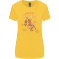 Anatomy of a Cow Funny Womens Wider Cut T-Shirt Yellow