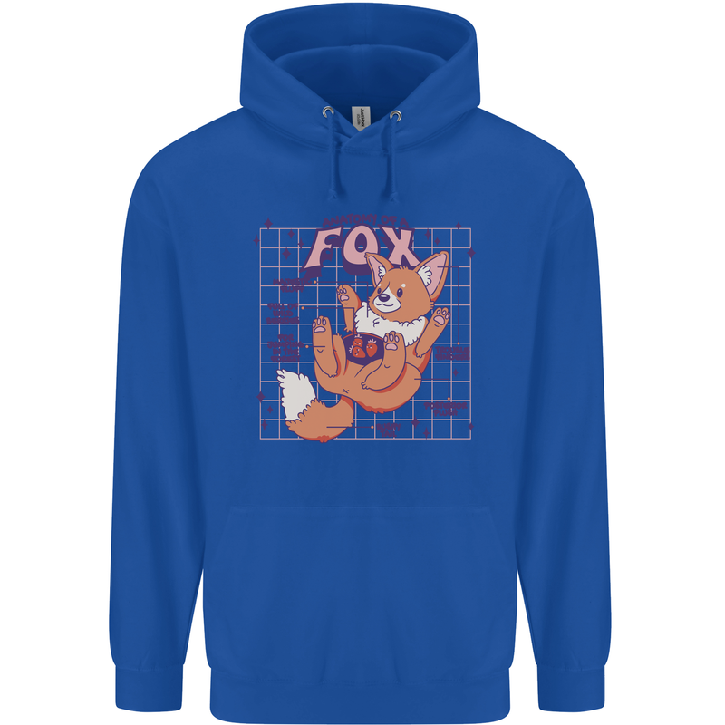 Anatomy of a Fox Foxes Funny Childrens Kids Hoodie Royal Blue