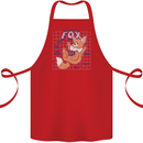 Anatomy of a Fox Foxes Funny Cotton Apron 100% Organic Red