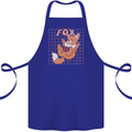 Anatomy of a Fox Foxes Funny Cotton Apron 100% Organic Royal Blue