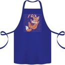 Anatomy of a Fox Foxes Funny Cotton Apron 100% Organic Royal Blue