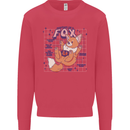 Anatomy of a Fox Foxes Funny Kids Sweatshirt Jumper Heliconia