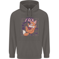 Anatomy of a Fox Foxes Funny Mens 80% Cotton Hoodie Charcoal