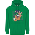 Anatomy of a Fox Foxes Funny Mens 80% Cotton Hoodie Irish Green