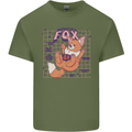 Anatomy of a Fox Foxes Funny Mens Cotton T-Shirt Tee Top Military Green