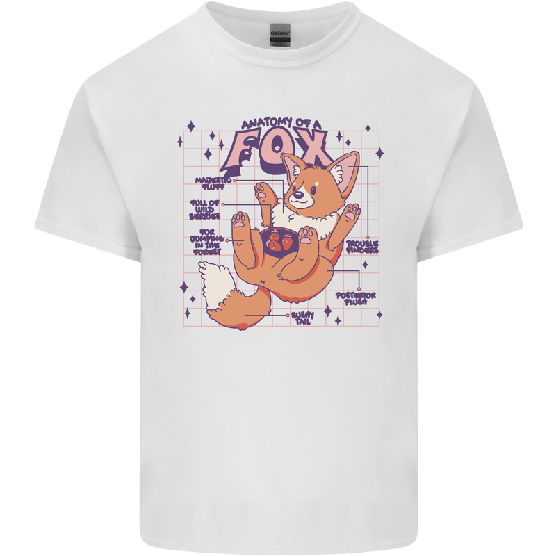 Anatomy of a Fox Foxes Funny Mens Cotton T-Shirt Tee Top White